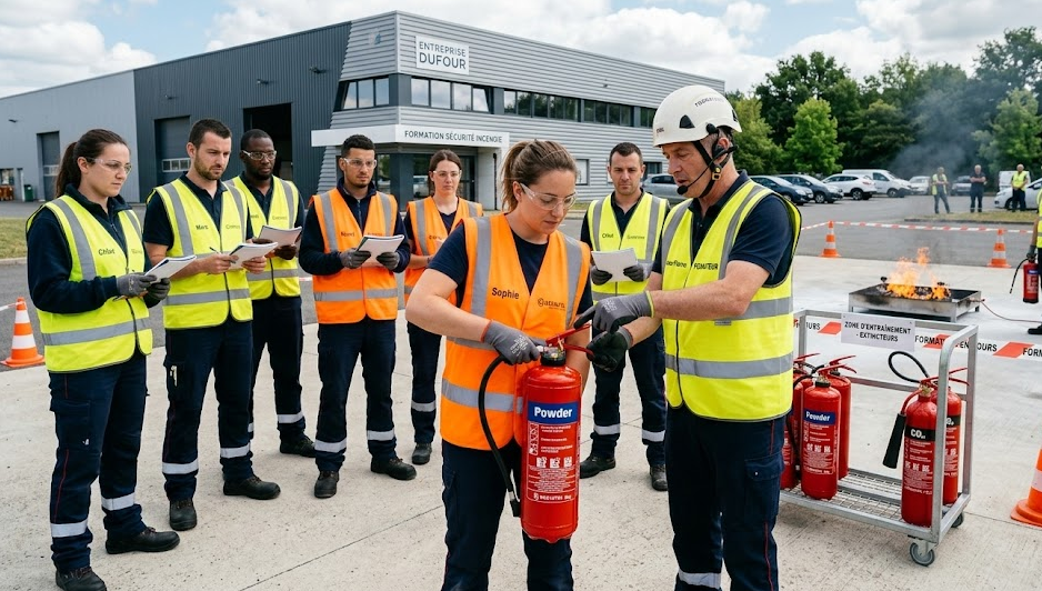 Formation incendie manipulation extincteurs à Salon-de-Provence